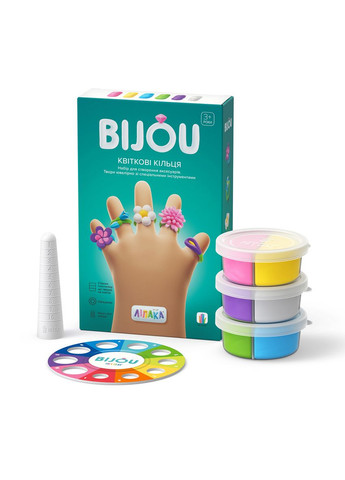 Набір пластиліну, що самостійно твердіє, БІЖУТЕРІЯ: КВІТКОВІ КІЛЬЦЯ ЛІПАКА (339783826)