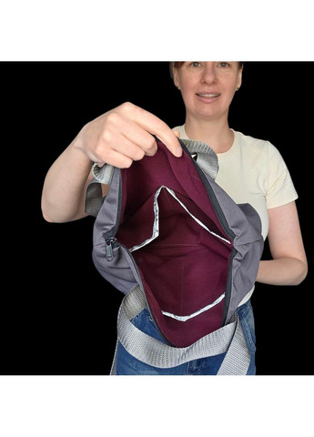 Сумка-шопер Svitashka "Графит" Саржа. Светоотражающие карманы. Двойные ручки No Brand (332998151)