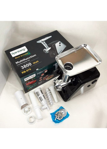 Мясорубка электрическая электромясорубка RB-676 с соковыжималкой 3800W, мясорубка для томатов Rainberg (371652678)