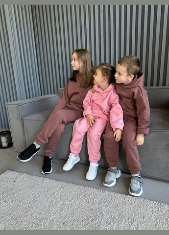 Коричневий зимовий теплий дитячий костюм No Brand