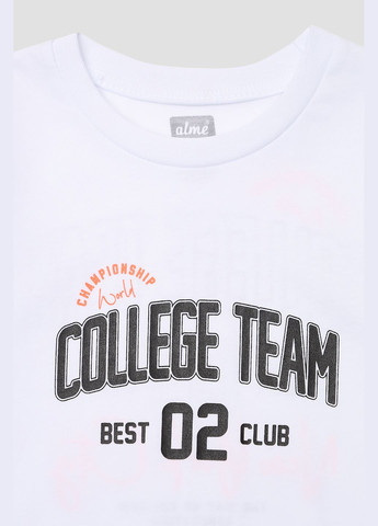 Біла літня футболка з коротким рукавом для хлопчика колір білий cb-00273641 No Brand