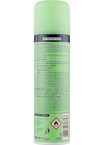 Дезодорант-спрей 2 в 1 для захисту ніг 200ml (2-953909) Balea (369795915)