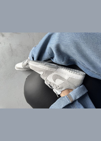 Кросівки жіночі Nike SB Dunk Low Grey White | Найк СБ Данк сірі No Brand сірі демісезони (342080208)