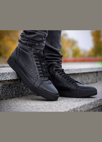 Черные зимние ботинки из натуральной кожи черные флисовая подкладка dux челси Kindzer