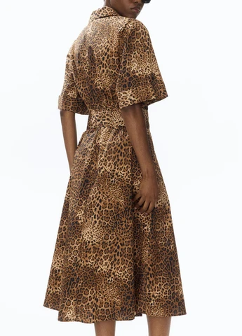 Комбинированное платье H&M леопардовый