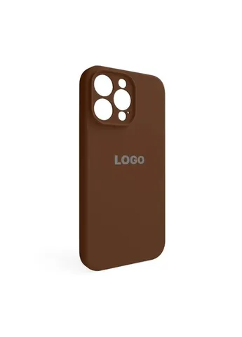 Силиконовый чехол для смартфона с закрытой камерой коричневый. No Brand 15 Pro Max (393459636)