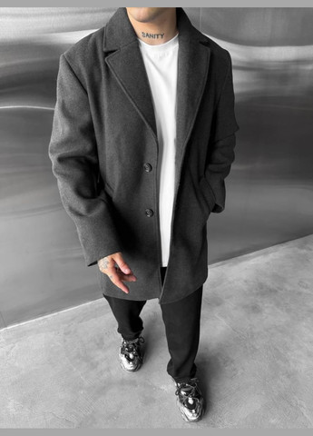 Графитовое Стильное кежуал пальто Vakko