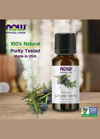 Ефірні олії ягоди ялівцю Juniper Berry Oil 30 мл Now Foods (316652451)