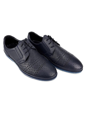 Туфлі чоловічі шкіряні сині N-00192 No Brand (346394774)