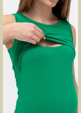 Зелена трикотажна сукня-майка для вагітних та годуючих мам зелена Юла мама