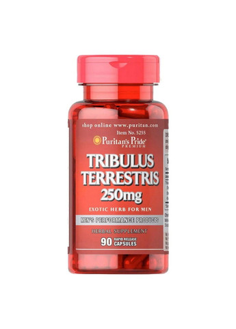 Трибулус Терерис Tribulus Terrestris 250мг- 90 капсул Puritans Pride (285718699)