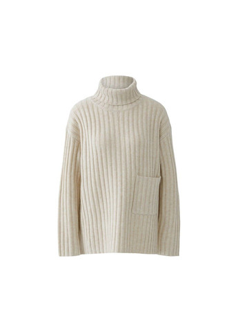 Бежевый демисезонный женский свитер бежевый джемпер Oui