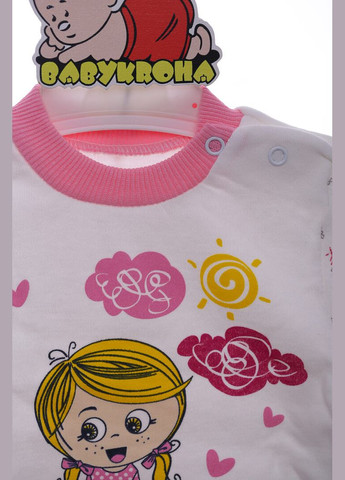 Рожева піжама з довгим рукавом для трикотажної дівчинки з дівчинкою рожева 68 см (37261) BABYKROHA