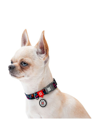 Нашийник для собак нейлоновий Nylon з QR паспортом, S, Ш 15 мм, Дов 25-35 см WAUDOG (322642558)