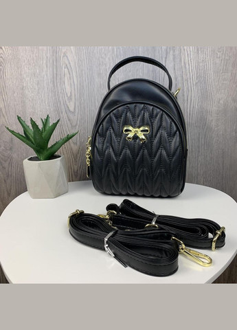 Жіночий міні рюкзак сумка 2 в 1 Чорний No Brand (301083329)