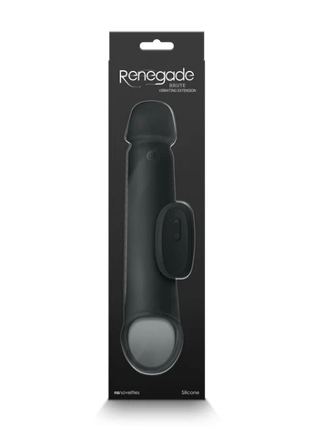 Насадка с дополнительным встроенным вибратором на кончике RENEGADE BRUTE BLACK No Brand (303904379)