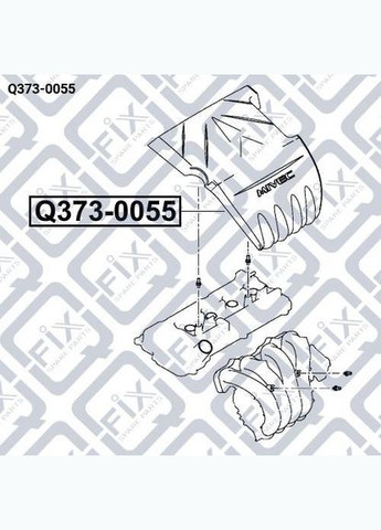 Декоративна кришка двигуна Q373-0055 Лансер IX 2003-2008 1003A012 Q-FIX (360504119)