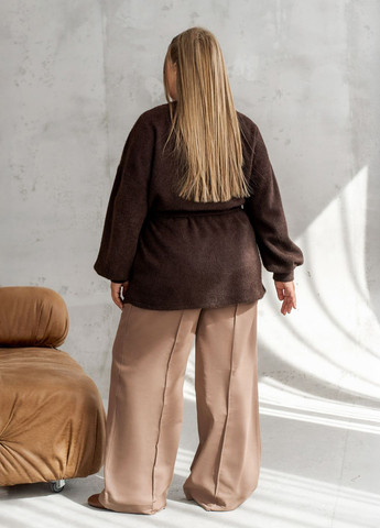 Коричневый демисезонный кардиган No Brand