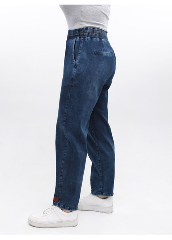 Джинси жіночі сині банани з резинкою на поясі великі розміри Banana's Adorati - (369668891)