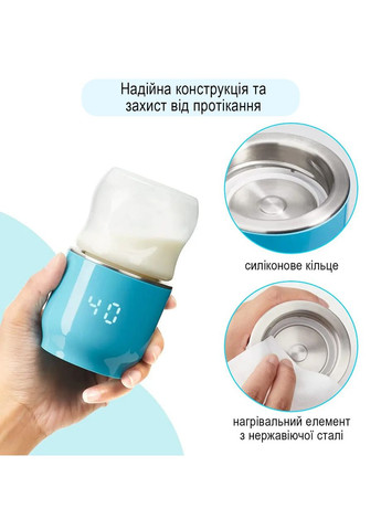 Подогреватель для бутылочек беспроводной QuickWarm Go аккумуляторный с дозатором смеси, розовый LELIK (303340204)