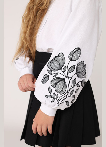 Сорочка з довгим рукавом для дівчинки колір білий CB-00278741 Yuki (338375887)