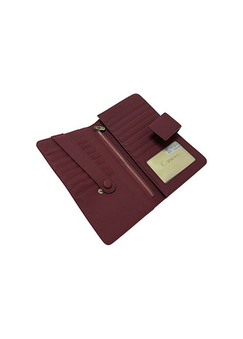 Женский кошелек из эко-кожи J-0826 бордовий 19 x 10 x 2,5 Canevo (367263484)