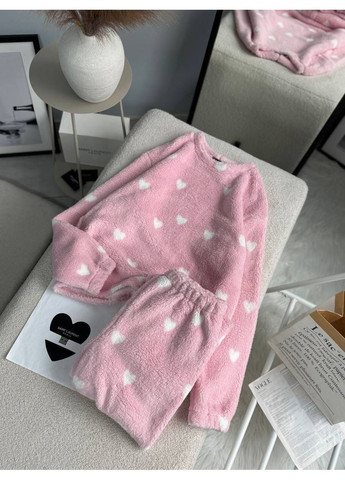 Рожева всесезон жіноча піжама кофта + брюки No Brand