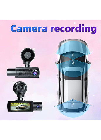 Автомобільний відеореєстратор D-310 (2 камери) Wi-Fi Full HD No Brand (332635010)