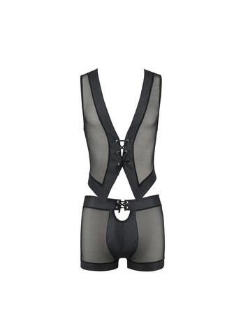 Комплект чоловічої білизни на шнурівці 053 SET WILLIAM L/XL Black, жилет, боксери Passion (369952010)