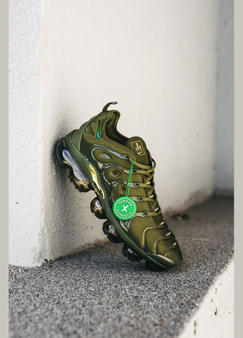 Оливковые (хаки) демисезонные кроссовки мужские Nike VaporMax Plus Tn Olive Green