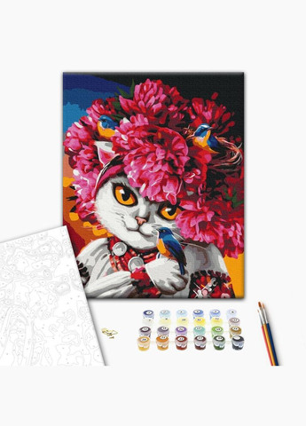 Картина за номерами Квітуча киця Маріанна Пащук 40 х 50 BS53223 Brushme (348359664)
