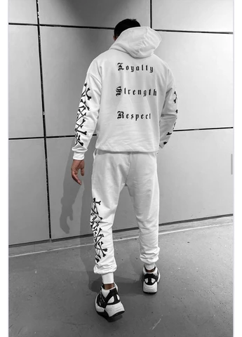 Спортивный мужской костюм штаны и худи Blk Isld white Seli No Brand (395640116)