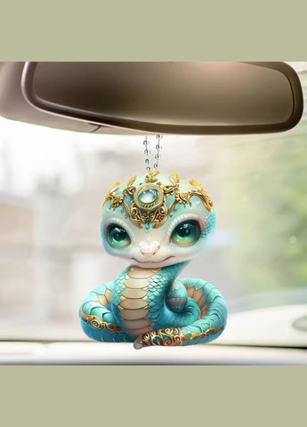 Брелок - підвіска на ключі у вигляді символу року за Китайським гороскопом з акрилу рік ЗМІЇ No Brand (314813440)