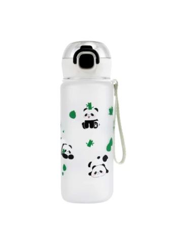 Бутылка для спорта Panda Bottle 480 мл пластиковый контейнер для воды с пандами с ручкой для ношения ProDobro (363848655)