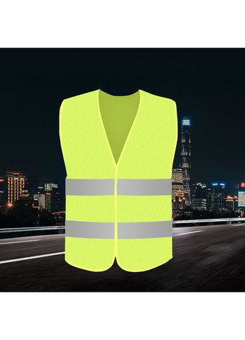 Світловідбиваючий сигнальний жилет підвищеної видимості, дорожня жилетка салатова 60 g (лимонна) China (366890742)