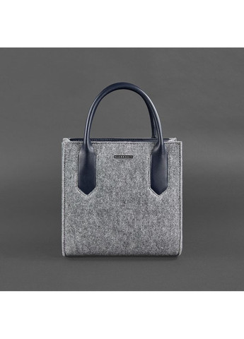 Фетрова жіноча сумка-кроссбоді Blackwood з шкіряними синіми вставками BlankNote (348359215)