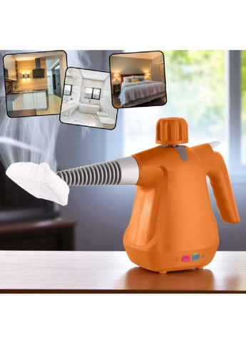 Ручний пароочисник відпарювач з антикраплевою технологією ергономічною ручкою насадками 6 штук 350 мл 1000 Вт (481790-Prob) Unbranded (366396641)