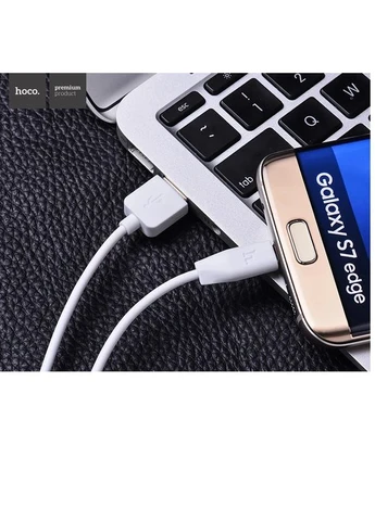 Кабель X1 USB to Micro 2.4A, 1m, PVC, PVC connectors, White Hoco (388967346)