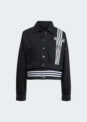 Черная демисезонная джинсовая куртка 2в1 adibreak denim adidas