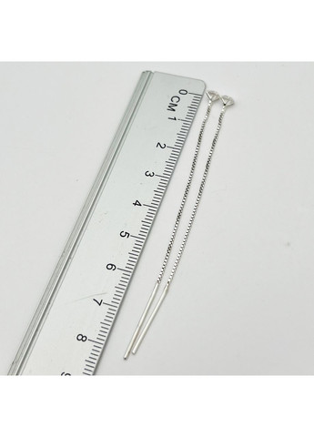 Серьги-протяжки серебряные с кубическим цирконием 0,95 г No Brand (369736696)