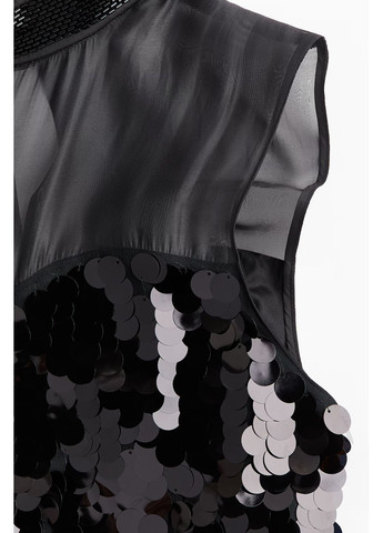 Черное праздничный, вечернее платье женская платье-майка H&M однотонное