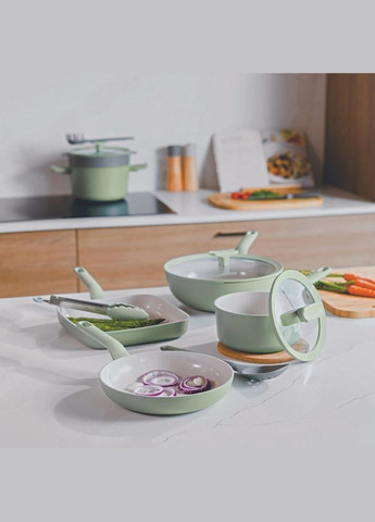 Сковорода для омлета Leo Balance Sage 24 см + лопатка 3950464 BergHoff (316624684)