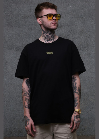 Черная мужская оверсайз футболка с принтом pop culture black Without