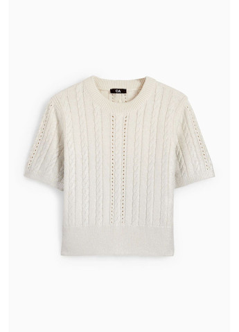 Бежевый демисезонный вязаный свитер C&A