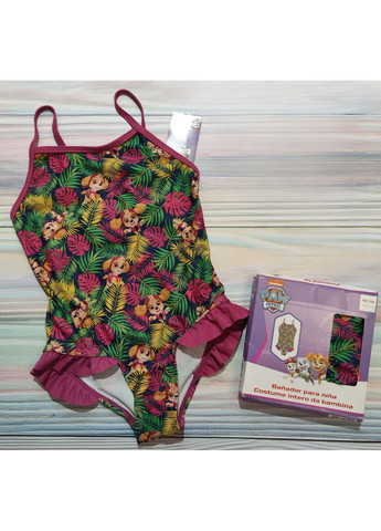 Бордовый летний детский слитный купальник для девочки 98-104 см бордовый слитный Nickelodeon