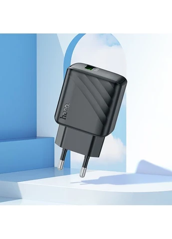 Сетевое зарядное устройство CS21A Rich 18 Вт USB-A QC черный Hoco (403322665)