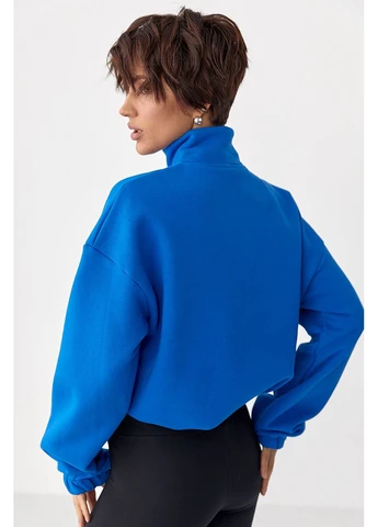 Синій світшот Lurex однотонний (395410167)