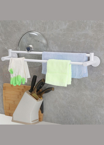 Тримач для рушників подвійний MVM BP-31 клейкий Білий (BP-31 WHITE) МВМ (365280689)