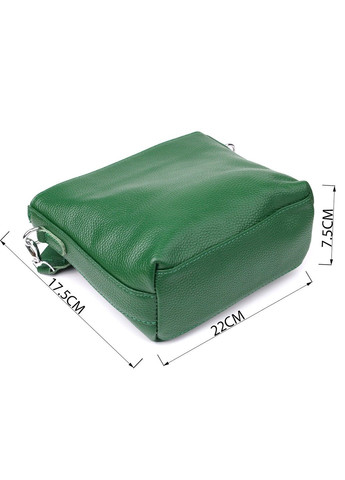 Стильная женская кожаная сумка на каждый день 22913 Зеленый Vintage (356452134)