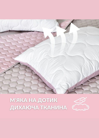 Подушка для сну 50х70 см Soft двостороння аналог лебединого пуху стьобана, штучний пух, преміум IDEIA (320622684)